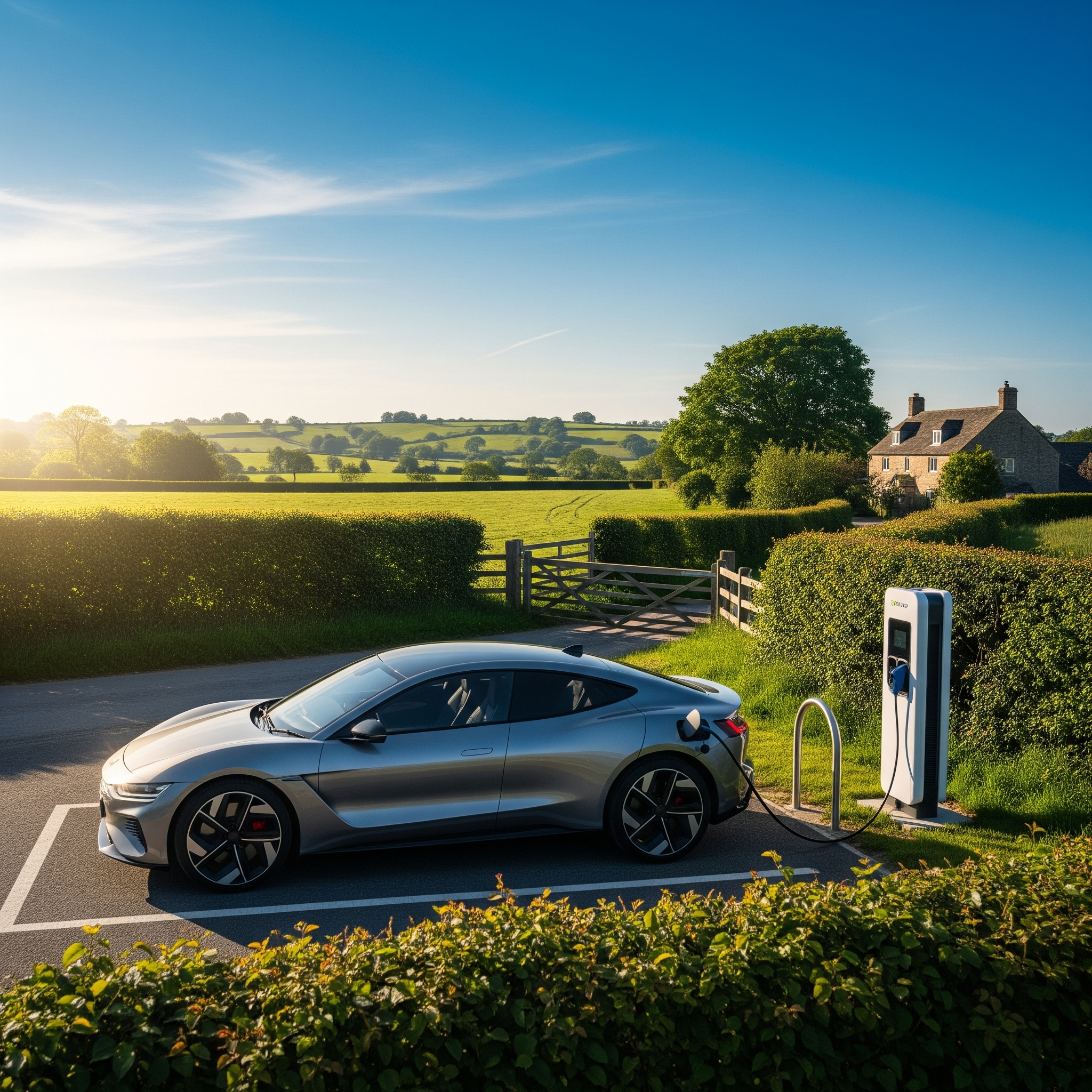 Electric vehicle charging in a scenic location